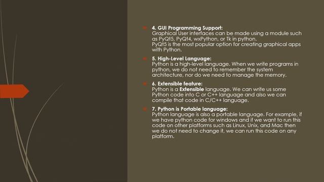 What is python? --High-level programming language