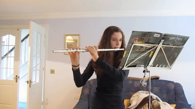 Me playing 'Hedwig's Theme' on the flute смотреть онлайн