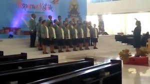 Paduan suara terbaik Pesparani Balikpapan .Dari Kring Salvergina Batakan