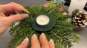 НОВОГОДНИЙ ПОДСВЕЧНИК своими руками. Как сделать ДЕКОР ПОДСВЕЧНИКА из живой ели ?