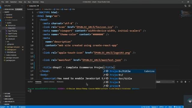 React js Tutorial # 52| |How to install react js | ecommerce site