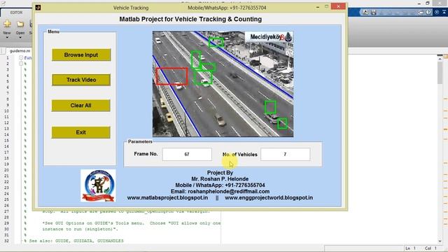 Matlab Project for Vehicle Tracking and Counting Full Source Code