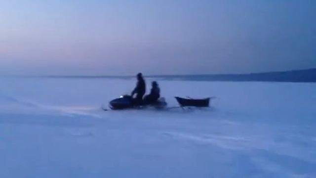 Сани к снегоходу смотреть онлайн