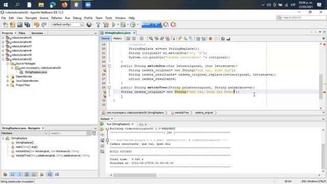 Java desde cero 2021 video 50: Método replace de la clase String смотреть онлайн
