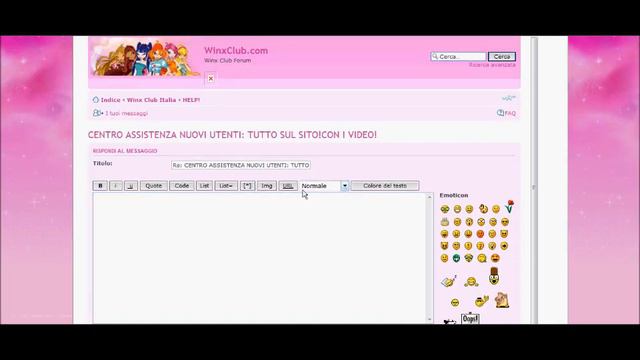 TUTORIAL WINX ONLINE: come mettere i video nel forum