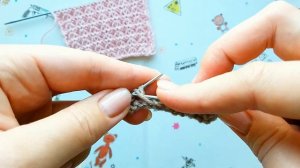 Простой узор со снятыми петлями / Вязание спицами