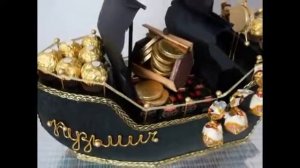 Корабль из конфет