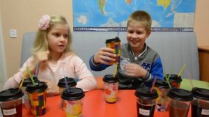 Играем Челлендж Напитки Угадай вкус Забавная Дети играют конкурс смех веселье Вызов  Lucky Family