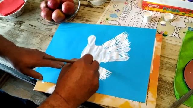 ARTALEXFIL Рисуем голубя ко Дню Победы, вилкой. Для детей 4-7 лет смотреть онлайн