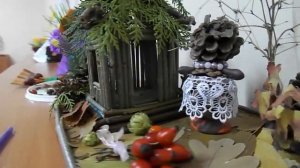 поделки из природного материала своими руками на тему осень для детского сада домик из веток