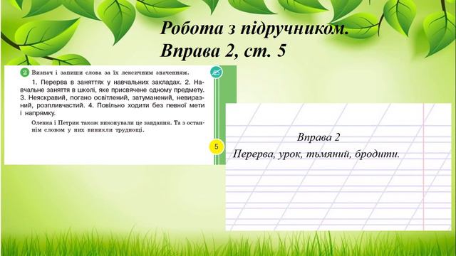 Українська мова та читання. 11.01.2020