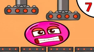 Несносный КРАСНЫЙ ШАРИК против чёрного квадрата и злого шара #7. Игра Red Pink Ball Игрули TV