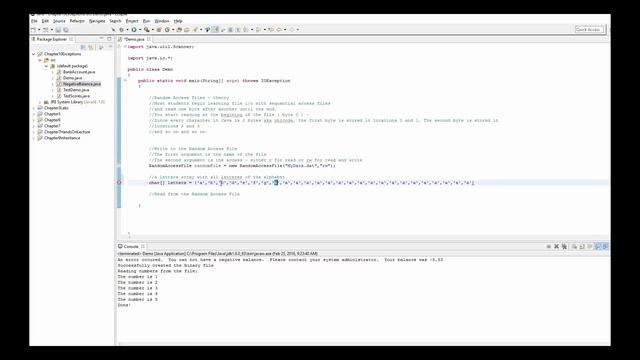 Java Exception Handling-Random Access Files смотреть онлайн