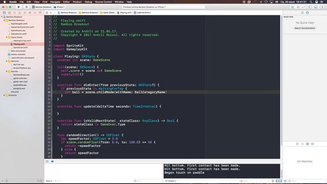 Создание игры Breakout (Часть 2) | Creating Breakout Game (Part 2) | IOS | Swift | SpriteKit смотреть онлайн
