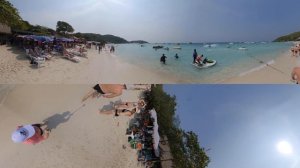 Пляжи Паттайи! Пляж Тьен (Tien Beach)  остров Ко Лан (Koh Larn),  Тайланд. Январь 2020г. Обзор 360!