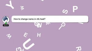 How to change name in nfs heat?