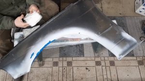 ремонт дырявого крыла без сварки
