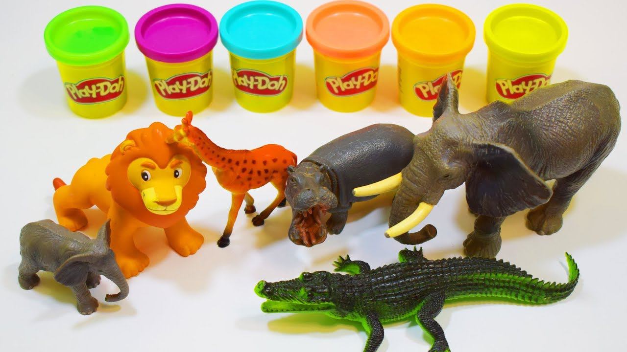 Животные ПЛАНЕТЫ пластилин ПЛЕЙ ДО игрушки  ВИДЕО про животных и яркие цвета