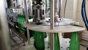 Линия розлива газированной воды в стеклянные бутылки
