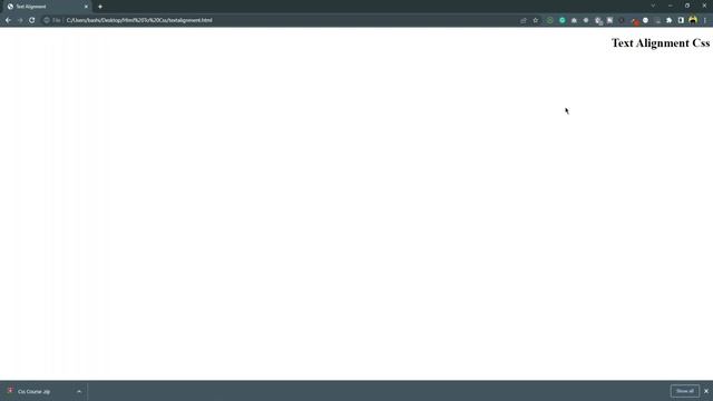 Html + CSS Tutorial : Text Align properties and values In CSS Tutorials  Web Development Course