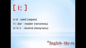 Долгие звуки в английском языке c примерами!