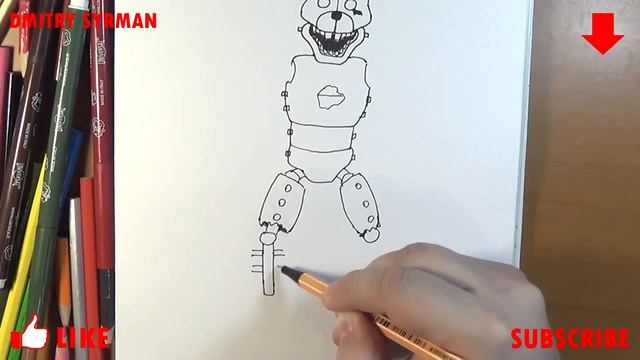 How to draw RAT, FNaC 2, Как нарисовать Крысу, ФНаК 2 смотреть онлайн