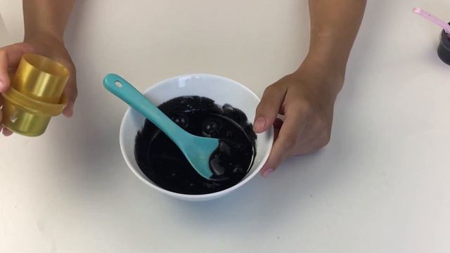 Как сделать Слайм 👍 Черный Слайм c гуашью смотреть онлайн