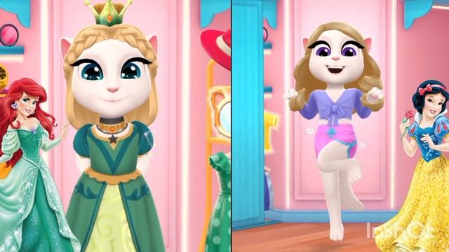 My talking Angela 2|Princess Snowwhite vs princess Ariel|New смотреть онлайн