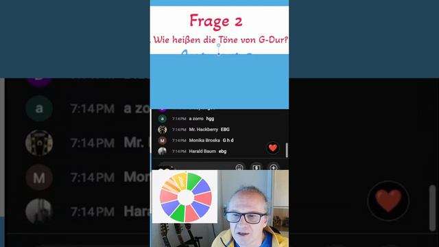 Welche Töne hat eigentlich der Akkord G-Dur? Lerne live jeden Mittwoch um 19 mit dem Glücksrad!