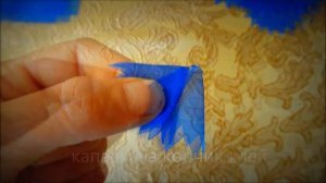 КАК СДЕЛАТЬ ЦВЕТОК ВАСИЛЕК ИЗ ОРГАНЗЫ