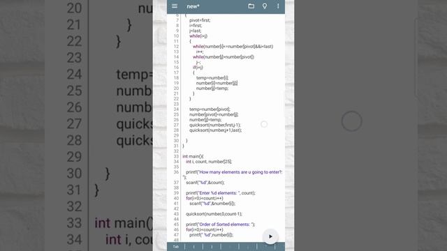 Quicksort algorithm implementation||#java#coding#algorithm#c#javatutorial||#javaprogramming||#short