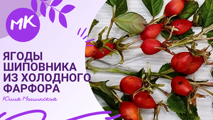 Мк "Ягоды шиповника" из холодного фарфора Часть 1