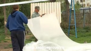 Установка теплицы из сотового поликарбоната Кронос