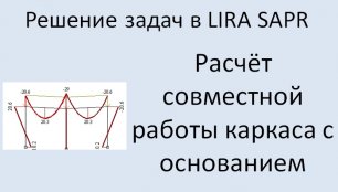 Lira Sapr Совместный расчёт каркаса с основанием