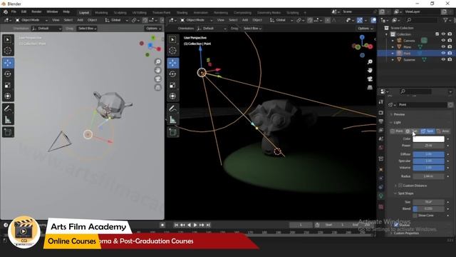 Blender essential training | How to add camera light in Blender rendering tips tutorial Class 7
