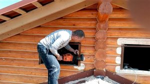 Как снять лыски в бревенчатом доме.