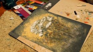 Полевые цветы.Пастель масляная.Таймлапс / Wild flowers .Drawing with Oil Pastels - Time Lapse