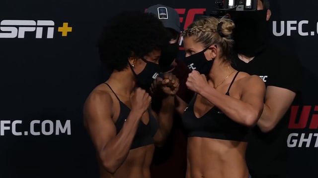 Angela Hill vs. Ashley Yoder - Weigh-in Face-Off - (UFC Fight Night: Edwards vs. Muhammad) - /r/WMM