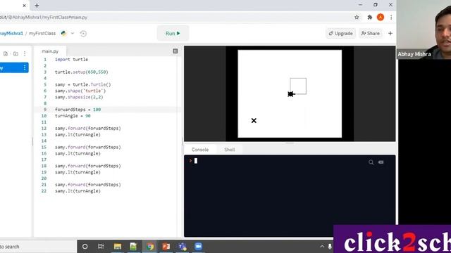 Python Programming with Turtle (Grades 3-6) Session 3 - Click2School смотреть онлайн