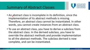 CHAPTER 8: ABSTRACT CLASS & INTERFACE