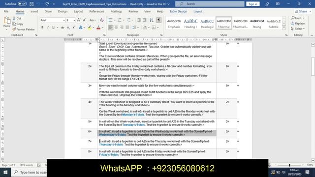 Exp19_Excel_Ch09_CapAssessment_Tips | Excel Chapter 9 Capstone Assessment - Tips | Step_by_Step|Tip
