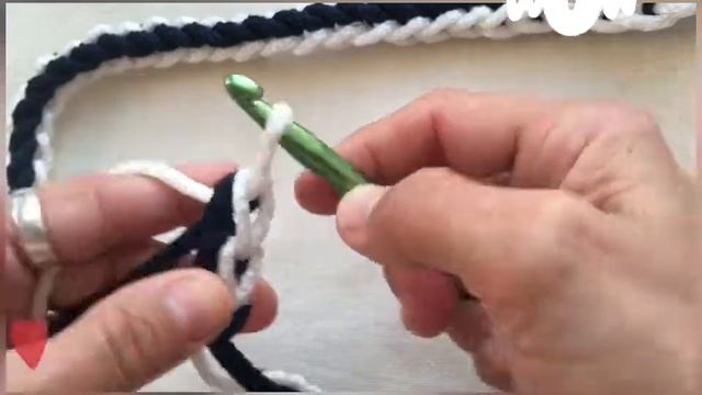 Двухцветный шнур своими руками_вяжем крючком легко