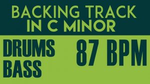 1 HOUR Backing Track in C minor - Bass and Drums Rock Funk