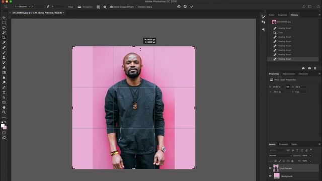 Как расширить фон в PHOTOSHOP. 2 способа смотреть онлайн