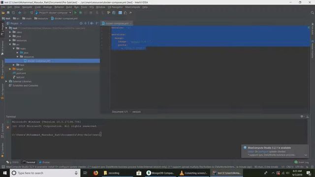 Install Docker plugins for intellij Idea and run docker compose