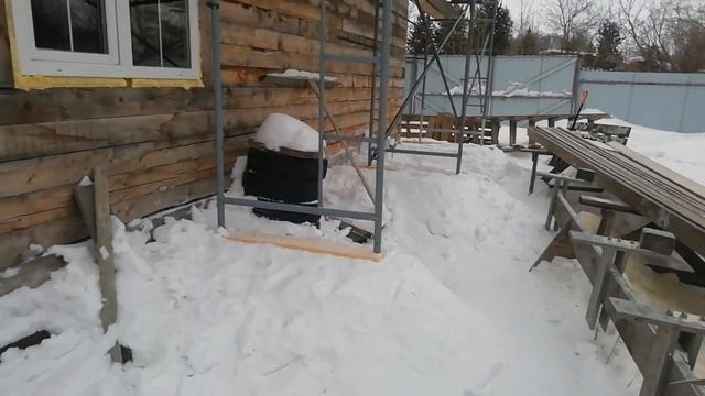 Устанавливаем строительные леса на снег! | Евгений Столев смотреть онлайн