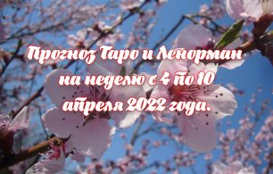 Прогноз Таро и Ленорман на неделю с 4 по 10 апреля 2022 года.
