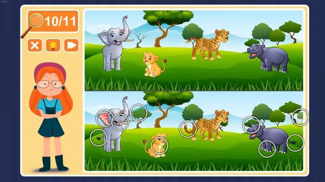 Viki Spotter: Zoo, Level 12 Walkthrough, 1080p/60FPS. смотреть онлайн