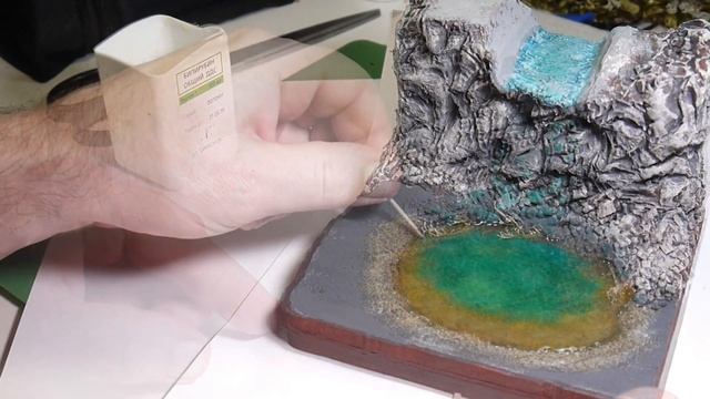 Диорама - "Водопад" из клея для пенопласта, вода из эпоксидки. смотреть онлайн
