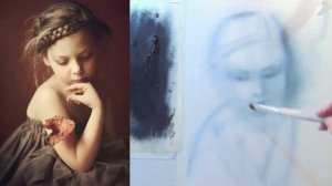 Рисуем по вторникам - в 15:00. День 6. Девочка с рукой